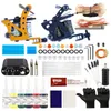 Tattoo Kit 2 Tatuagem Máquinas Gun 20 Pc Tinta Fonte de Alimentação Gripes Body Art Ferramentas Completo Definidos Acessórios Suprimentos