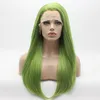 Parrucca Iwona Hair Straight Long Green Mix 2 # 144 Mezza mano legata parrucche sintetiche resistenti al calore