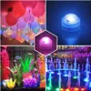 IP68 Wodoodporna akumulator Multi Color Zatapialny LED Podwodny Światła Do Fish Tank Basen Basen Wedding Party