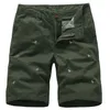 Mens Casual Shorts Geborduurde Patronen Slanke Broek Voor Zomer Man Cargo Pant 5 Kleuren