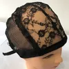 Bonnet de perruque pour la confection de perruques avec sangle réglable à l'arrière bonnet de tissage taille bonnets de perruque sans colle bonne qualité Hair Net Black