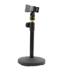 Foldable Desktop Mic Stand Adjustable Angle Foldable Table Tops Microphone Mount Holder Stand Bracket Plastic Black