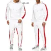 Tracce da uomo QD-06 abbigliamento marchio Fashion patchwork tracce sport sport da uomo felpa con felpa con abbigliamento sportivo+set di pantaloni