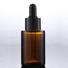 30 ml Glass Essential Oil Parfymflaskor Liquid Reagent Pipett Droper Bottle Plat Shoulder Cylindrical Bottle Clearfrostedambe9208168