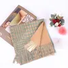 Vinter Cashmere Scarf Tusentals fåglar Plaid Tassel Scarves Klassisk Lång Handduk Varm Tjockad Sjal Striped Scarf Hot GGA2708