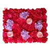 60x40cm Varje bit Peony Hydrangea Rose Flower Wall Panels för bröllopsbakgrund Centerpieces Party Decorations 12st / Lot