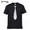 여름 가짜 정장 넥타이 프린트 T 셔츠 컬렉션 3D 고품질 남자 브랜드 패션 코튼 T - 셔츠 재미있는 넥타이 Tshirts Mens 디자이너 XS-3XL