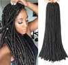 6 Förpackningar 900 # Vinröd Full Head Dreadlocks Syntetiska Hårförlängningar Virka Braids Soft Faux Lås Syntetisk Flätande Hår Express Shiping