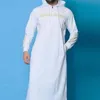 Mjartoria muslimska mantel hoodies klädsel Mens Saudi Arab Sleeve Jubba Thobe Kaftan Long Islamic Man Clothing11