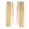 Pieza Cola de Caballo Clips de cola de caballo en/en 100% extensión de cabello humano cabello liso 100g una pieza