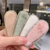 Européenne USA Vente Chaude De Luxe Designer Tissu En Peluche Pinces À Cheveux Goutte D'eau Rectangle Forme Épingles À Cheveux pour Femmes Filles