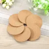 Joshelive 100pcs / mycket naturlig kaffekoppmatta runt trä värmebeständig kork dalbana matta te dricka pad bord dekor grossist t191031