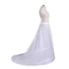 White Underskirt Wedding Skirt Petticoats Slip Wedding Accessories Chemise 2 Hoops For A Line Tail Dress Petticoat Crinoline1124826