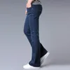 2017 Wiosna Jesień Męskie Czarne Niebieskie Flare Noga Denim Jeans Plus Size Długie Szczupły Flared Bell Spodnie Bootcut Dżinsy Mężczyźni 33 34 35 36