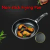 Non-stick Frying Pan Iron Pan Steak Frying Pan Black Brown Thicken Cooking Pot Large Capacity Durable Kitchen Tool 8 Sizes VT0244