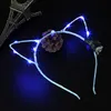 Gato LED diadema del oído luz del partido hasta que brilla tocado regalos banda de chicas de pelo intermitente para cosplay club nocturno de Navidad Suministros