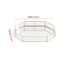 Ny Glass Geometry Cosmetic Storage Tray Retro smycken Decoration Organizer Hållare Halsband Frukt och dessertplattor225G