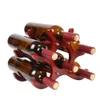 Hot sales 6 Bottles Wine Racks Wooden Wine Bottle Holder Wine Stand Shelf Tabletop Decoration Home Bar Storage Shelf Racks Kitchen Tools