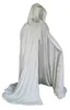 Élégant étage longueur hiver mariée mariage manteau blanc Cape élégant velours à capuche Cape pour la fête de mariage à capuche Cloaks2729358