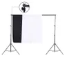 Freeshipping Photo Studio Kit Set Bakgrundsstativ med förvaringsväska Svartvita nonwoven bakgrunder och miniklipp Kamera Foto Tillbehör