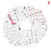 50 Feuilles d'Autocollants Mixte Fleur Plume Eau Transfert Nail Art Autocollant Filigrane Dec ch.A874