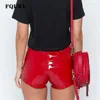 Fqlwl Faux Pu Lederen Shorts Damesbroek Lace Up Rood Zwart Hoge Taille Shorts Vrouwelijke Sexy Bandage Mini Vrouwen Shorts Butts Q1904184121