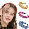Nowe Kobiety Tkaniny Bezel Head Hoop Hoop Hoop Solid Color Spiral Headband Headspress Moda Vintage Akcesoria do włosów