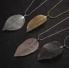 Gouden ketting ketting vrouwen mannen sieraden maxi ketting rosé goud kleurenketen echte charme hangende kettingen hangers blad ketting