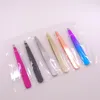 High quality Steel Slanted Tip Eyebrow Tweezers Face Hair Removal Clip Brow Trimmer Makeup Tool Accept customized logo