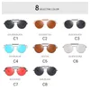 Buhar Punk Tasarımcı Güneş Gözlüğü Kişisel Cam Güneş Gözlükleri Retro Ayna Yansıtıcı Film Metal Yuvarlak Çerçeve Kalkanı 8 Renkler