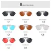 Vapor Punk Designer Sunglasses Pessoal Windshield Sol Óculos Retro Espelho Reflexivo Filme Rodado Frame Shield 8 Cores