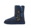 Kvinnor Stövlar Glitter paljett WGG Classic Designer Snow Winter Boots Ankel Mini Kort knäsknapp Bling Boot Direct Selling