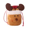クリスマスの装飾ギフト袋巾着ぬいぐるみ袋の笑顔のためのお祝いパーティーアップル包装バッグサプライ品1