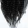 Klip w ludzkich włosach Extensi 100g Kinky Curly Clip Ins Splot Remy Malezyjski Dziewiczy Włosy Klips w Ludzkich Hair Extensions Full Head 8PCS / Set