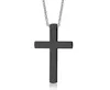 n237 Choose color stainless steel Cool mens shiny cross pendant necklace chain silver color / gold/ black for Friend gifts 24''