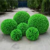 Green Greenery Artificial Plant Ball Topiary Tree Boxwood Banquete de boda Hogar Decoración al aire libre Plantas Bolas de hierba de plástico Acentos de casa hechos a mano