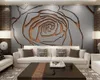 3d Wall Paper for Living Room Custom Photo Metal Iron Mosaic Abstract Flower Background Wall Living Room Bedroom Wallpaper