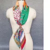 Fabulous Print Large Square 100% Silk Scarf Shawl Hijab för Women's Fashion Head Scarves 35 * 35 inches