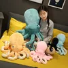 Große Simulation Tier Octopus Plüschtier Cartoon Octopus Tintenfisch Puppe Kissen für Kinder Mädchen Geschenke Dekoration 35 Zoll 90 cm DY50849