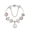 Brocelet en alliage en alliage en alliage de perles de charme européen de charme approprié pour Pandora Style O Lettre Crown Beads Bracelet Bijoux