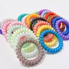 26Colors 6.5cm High Quality Telephone Wire Cord Gum Hair Tie Girls Elastic Hair Band Ring Rope Candy Color Bracelet Stretchy Scrunchy C5325