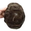 AOHAI FULL POLY MENS TOUPEE 다양한 크기의 얇은 부드러운 인간 헤어 시스템 모든 투명한 피부 교체 내구성 PU 헤어 피스 가발 FO448403