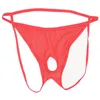 Strings G pour hommes, M, L, XL, nouveauté, Sexy, trou de pénis, sous-vêtements amusants, tongs Gay, slips 1231L