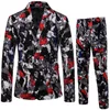 2020 Nieuwe herenmodepak tweedelig casual pak Fashion Men Blazer Mens Suits met broek