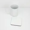 빈 컵 패드 사용자 정의 승화 코스터 매트 도매 ZC2506 인쇄 원형 광장 육각 모양의 핫 전송