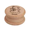 54mm Two-Layer Wood Smoke Grinder with Small Bear Patterns