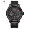 ファッションラグジュアリーブランドPagani Leather Tourbillon Automatic Watch Men Men Men Mechanical Steel Wristwatches Relogio Masculin9910758