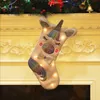 Pullar Unicorn büyük Noel çorap dekorasyonları renkli kumaş kolye opp paketleme hediye çantası moda çeşitli desen 15 8jf7749409