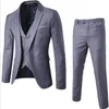 Men's Suit + Vest + Pants 3 Pieces Sets Slim Suits Wedding Party Blazers Jacket Men's Business Groomsman Suit Pants Vest Sets