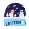 Fashion-Christmas Cosplay Hats Knitting Snowman Let It Snow Hat WaChildren Xmas Tree Snowflake Cap Christmas Knit Hat Party Gifts RRA2281